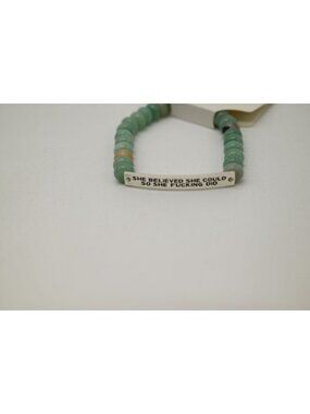 NWT Dylan Jewelry Beaded Bracelet She Believed She Could So She Did Green